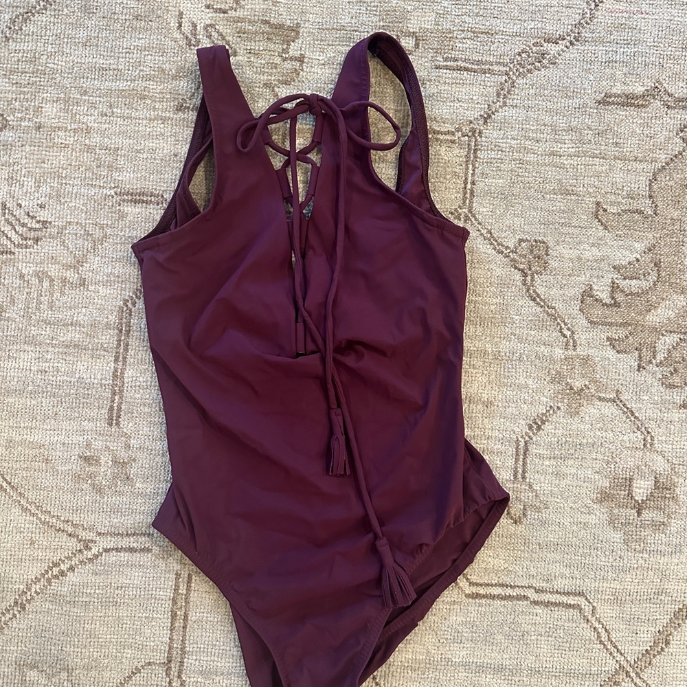 Elegant Plum One-Piece Swimsuit
